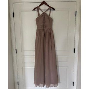 Azazie Jacey Dress Gown, Taupe, Size A6, Never Worn,